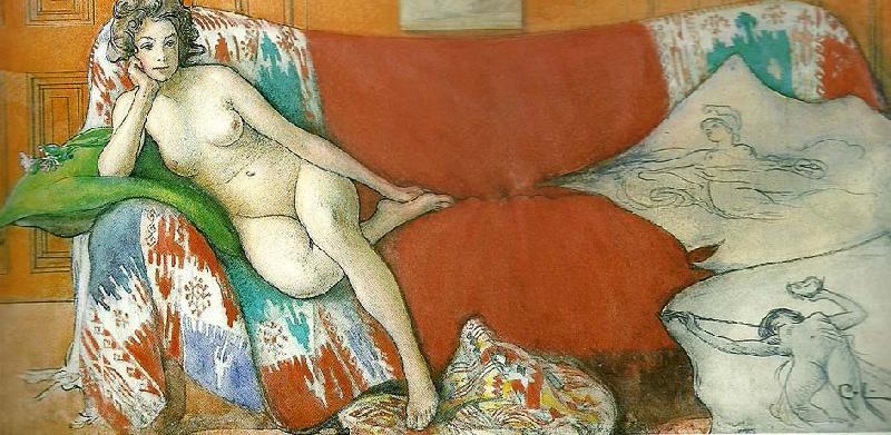 Carl Larsson vila France oil painting art